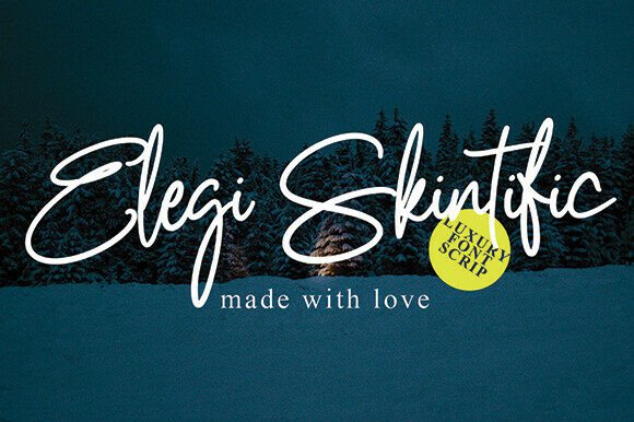 Elegi Skintific: A Script Font for Elegant Publishing