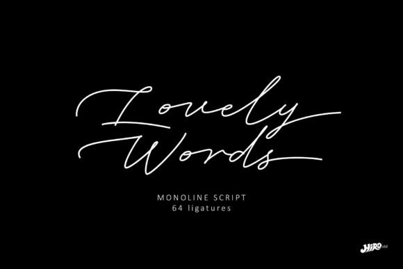 Exploring Lovely Words: A Charming Script Font for Branding