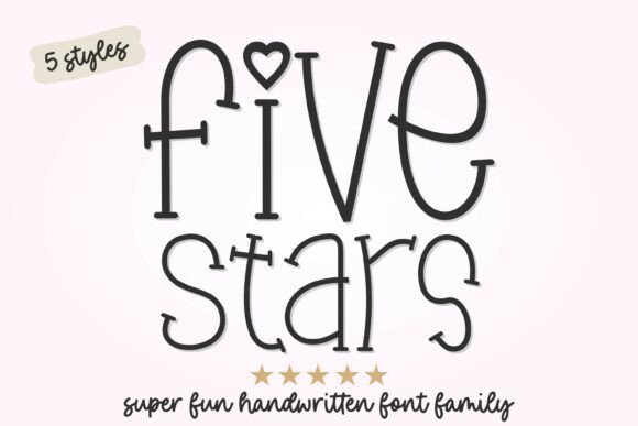 Five Stars Duo: A Handwritten Font for Bold Campaigns