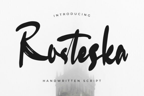 Rosteska: A Handwritten Script Font for Editorial Elegance