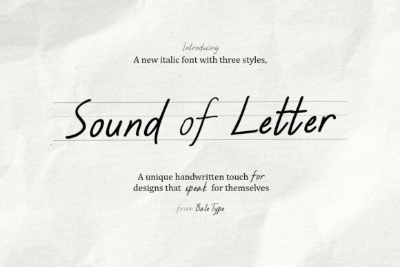 Soundofletter Regular: A Graceful Font for Branding